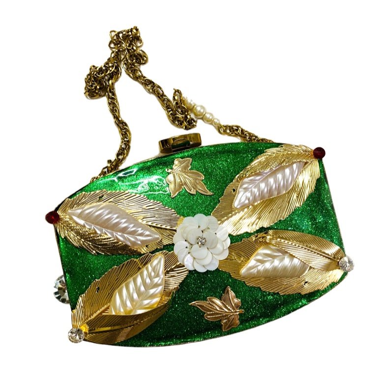 Brass MOP Clutch Bags | Handmade Exclusive Designer Evening Bridal Wedding Brass Mother of Pearl Ladies Clutches