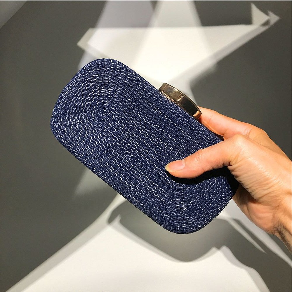 New Arrival Hand Woven PU Chain Bag Banquet Bag Crossbody Chain Clutch Evening Handbag For Ladies