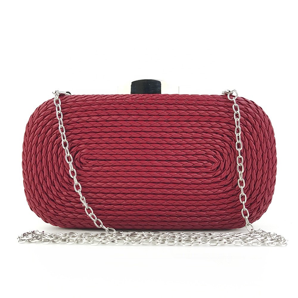 New Arrival Hand Woven PU Chain Bag Banquet Bag Crossbody Chain Clutch Evening Handbag For Ladies