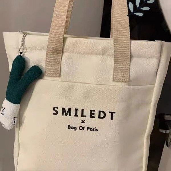 2024 The Latest Student Office Worker Portable Tote Bag Canvas Bucket Cute Bucket Type Hand Bag Bento Bao Ma Going Out Handbag