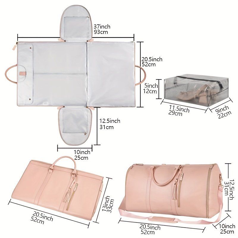 Hot Sale Garment bag Overnight PU Leather Organizers Women Designer Weekender Overnight Waterproof Duffle Duffel Travel bag
