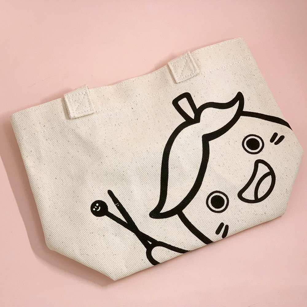 Customized image Canvas bag had bottom and no side Reusable bag