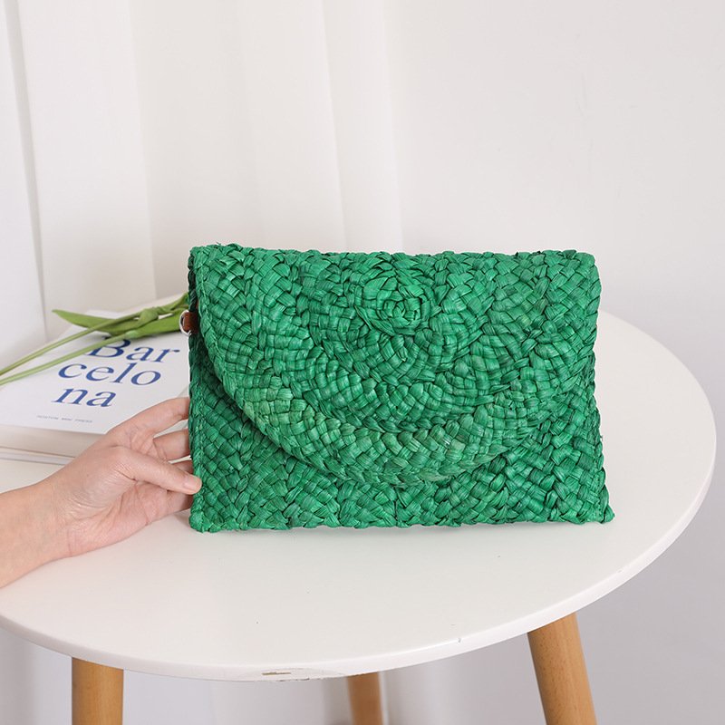 Custom design logo crochet phone purse bag handbag para mujeres embragues clutch evening bags straw bag