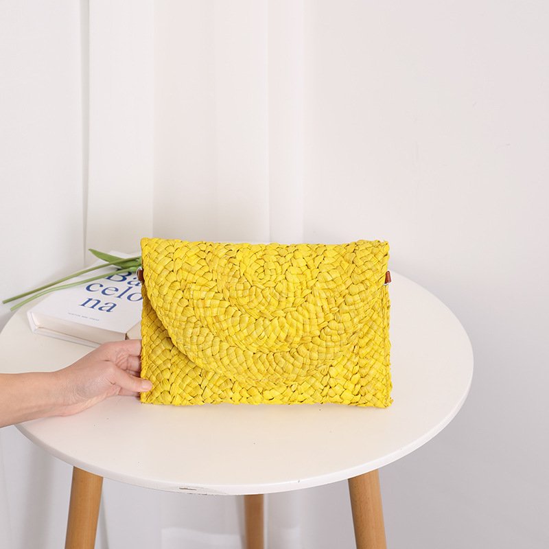 Custom design logo crochet phone purse bag handbag para mujeres embragues clutch evening bags straw bag
