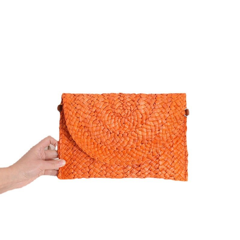 Custom design logo crochet phone purse bag handbag para mujeres embragues clutch evening bags straw bag