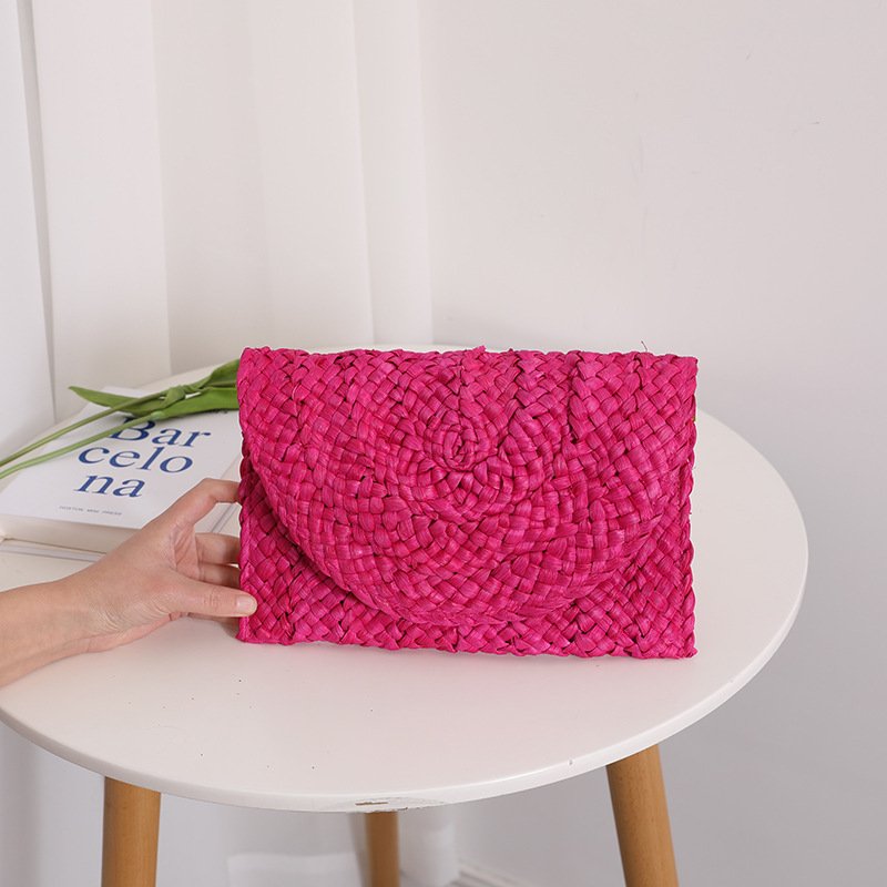 Custom design logo crochet phone purse bag handbag para mujeres embragues clutch evening bags straw bag