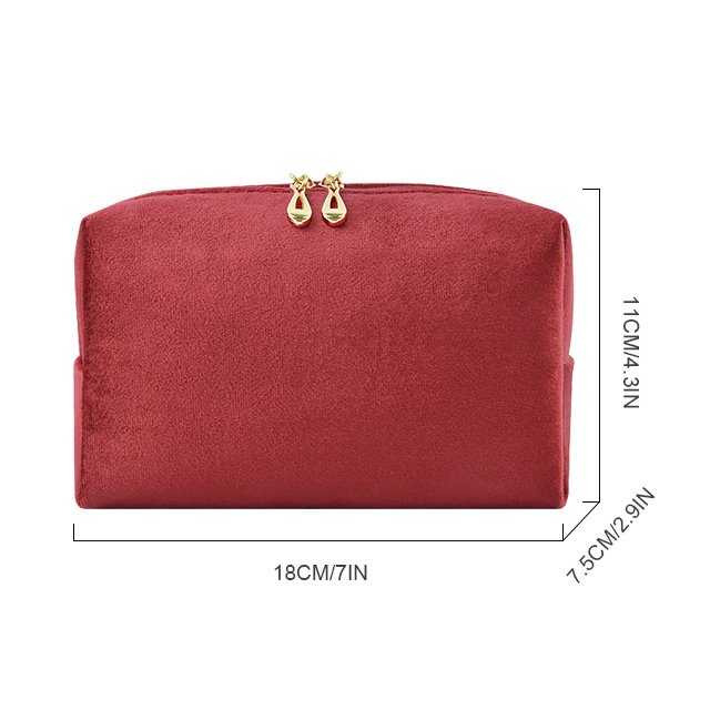 New Large Capacity Velvet Clutch Makeup Bag For Women Portable Fashion Travel Quilted Cosmetic Makeup Bag