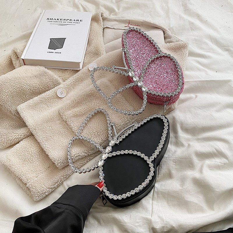 Luxury Crystal Clutch Bag Fashion Ladies Purse Unique Butterfly Design Party Banquet Dress Bag Women Evening Bags