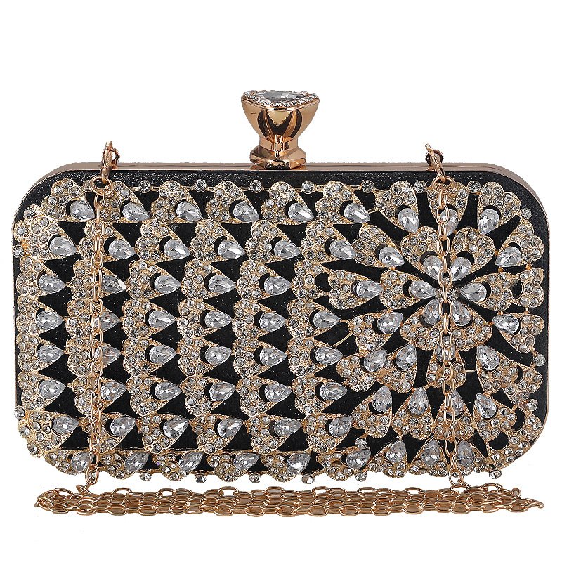 New diamond-encrusted evening bag Lady's handbag Banquet clutch dress evening bag