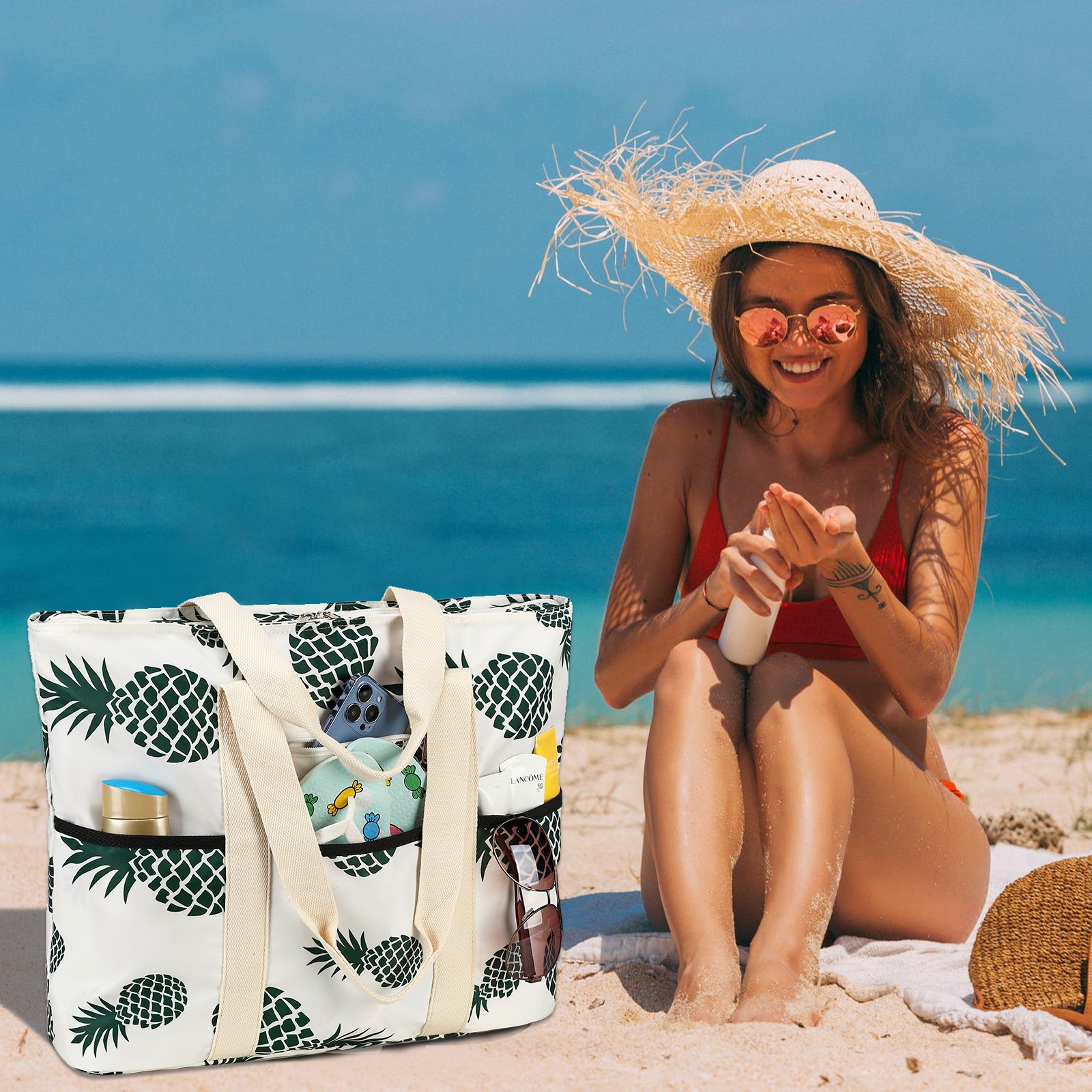 Waterproof new style popular price durable canvas handbag shopping beach bag