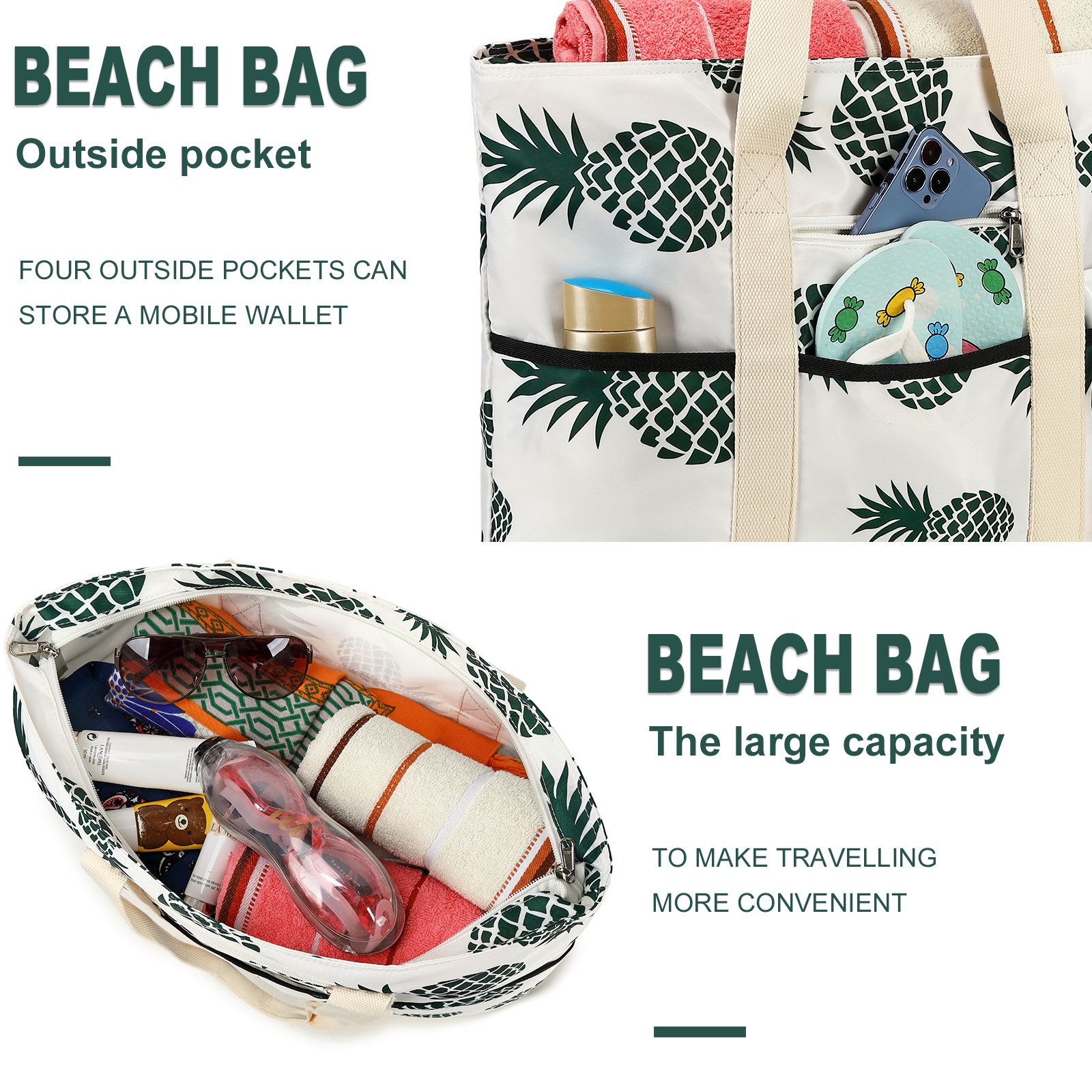 Waterproof new style popular price durable canvas handbag shopping beach bag