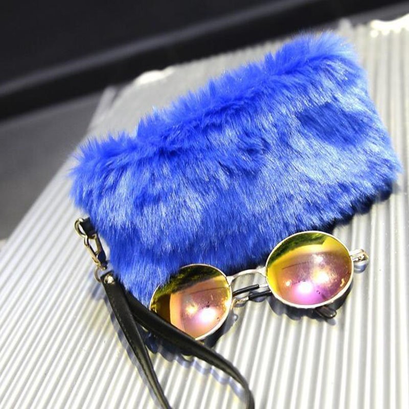 Winter Faux Fur Ladies Coin Purse Mini Evening Bags Clutch Bag