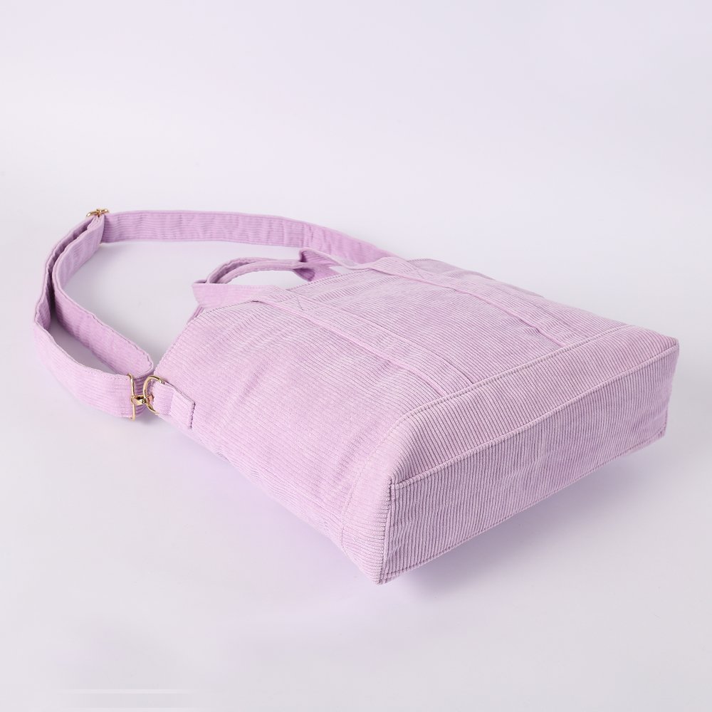 Ladies Zipper New Handbags 2023 Trending Tote Bags Corduroy Tote Laptop Zipper Hand Bag Shopping Travel Women'S Work Tote Bags