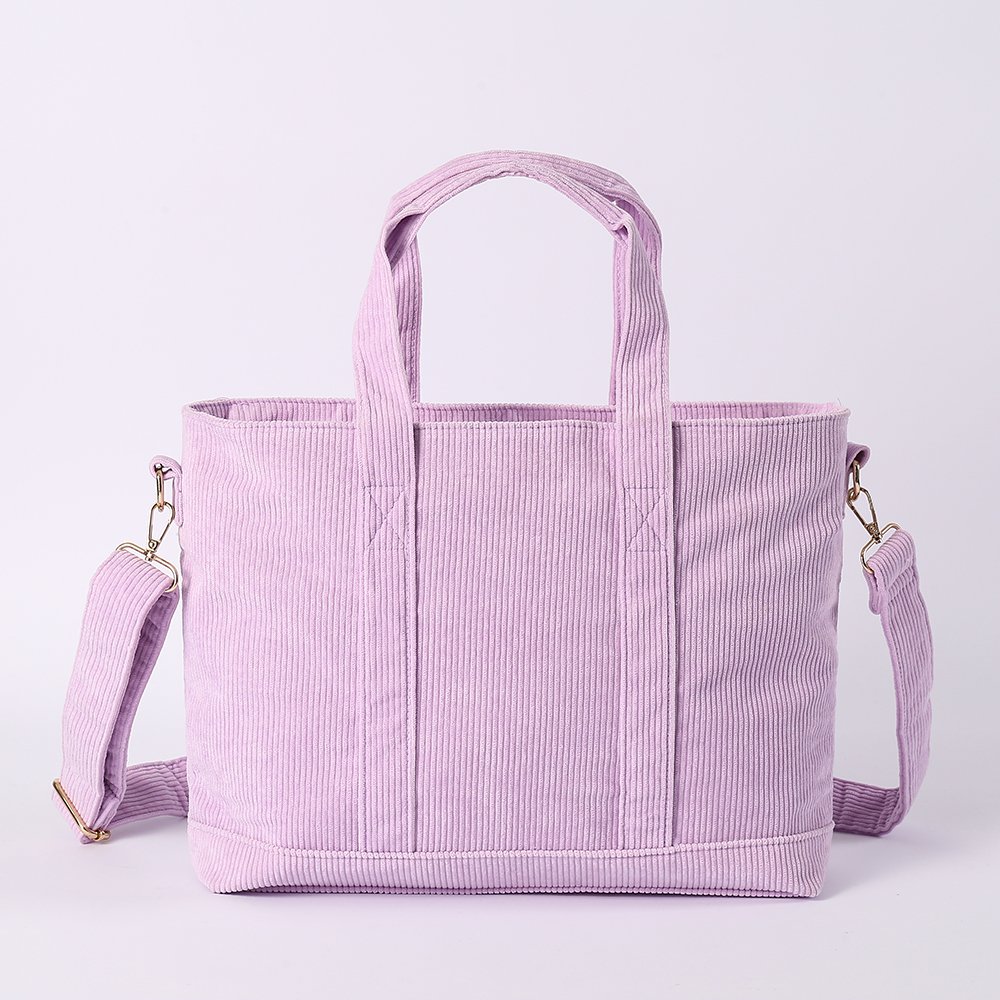 Ladies Zipper New Handbags 2023 Trending Tote Bags Corduroy Tote Laptop Zipper Hand Bag Shopping Travel Women'S Work Tote Bags