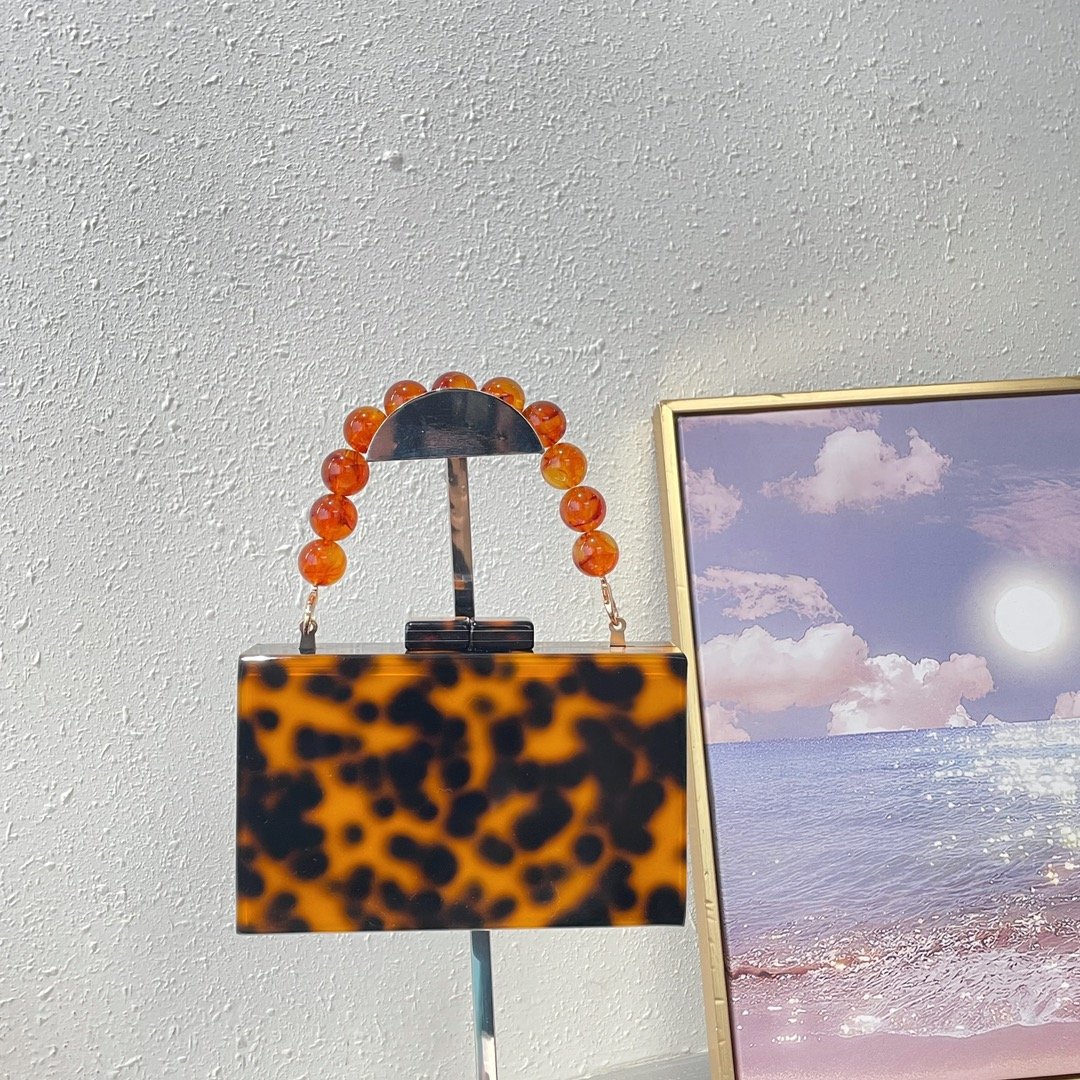 Hot Selling Wholesale Acrylic Shoulder Purse Ladies Crossbody Acrylic Evening Bags Custom Acrylic Beads Bag