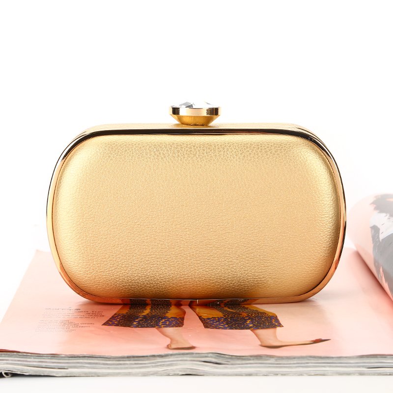 Factory Direct Wholesale Classic Evening Bag Pu Fabric Metal Net Frame Clutch Spot Supply For Women Party Prom Banquet