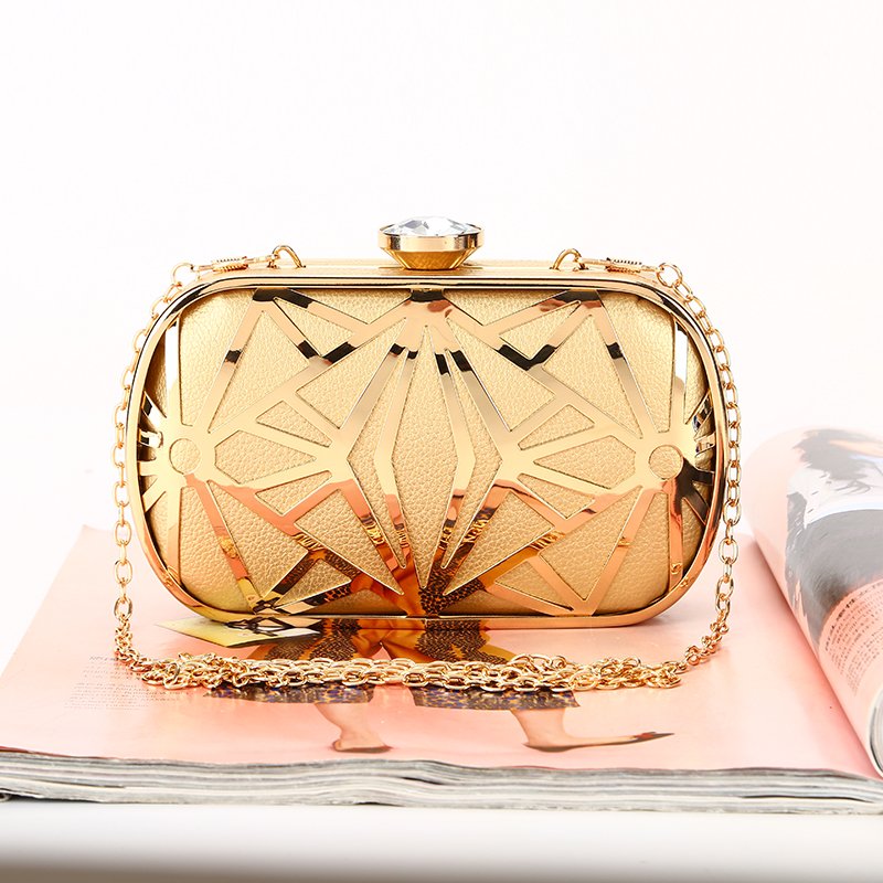 Factory Direct Wholesale Classic Evening Bag Pu Fabric Metal Net Frame Clutch Spot Supply For Women Party Prom Banquet