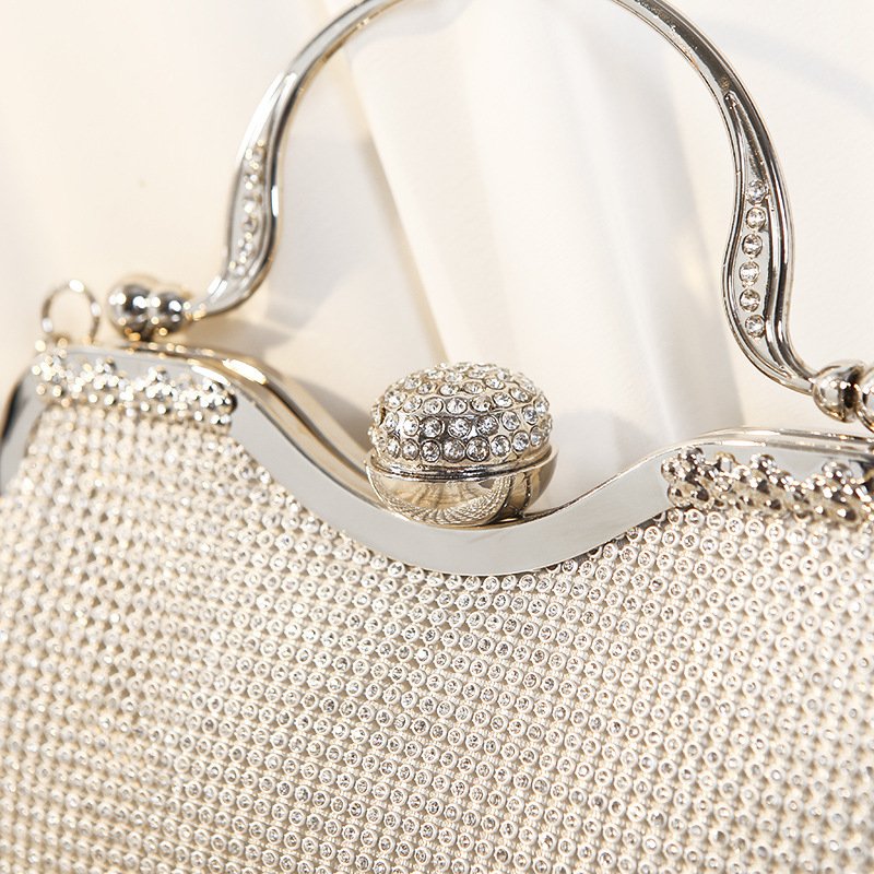 Vintage Evening Bag Women's Rhinestone Handbag Banquet Dress Hundred Rhinestone Handbag Crossbody Bag