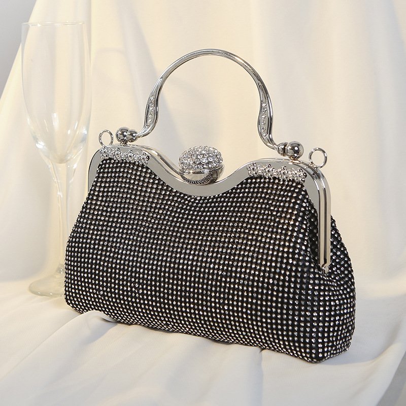 Vintage Evening Bag Women's Rhinestone Handbag Banquet Dress Hundred Rhinestone Handbag Crossbody Bag