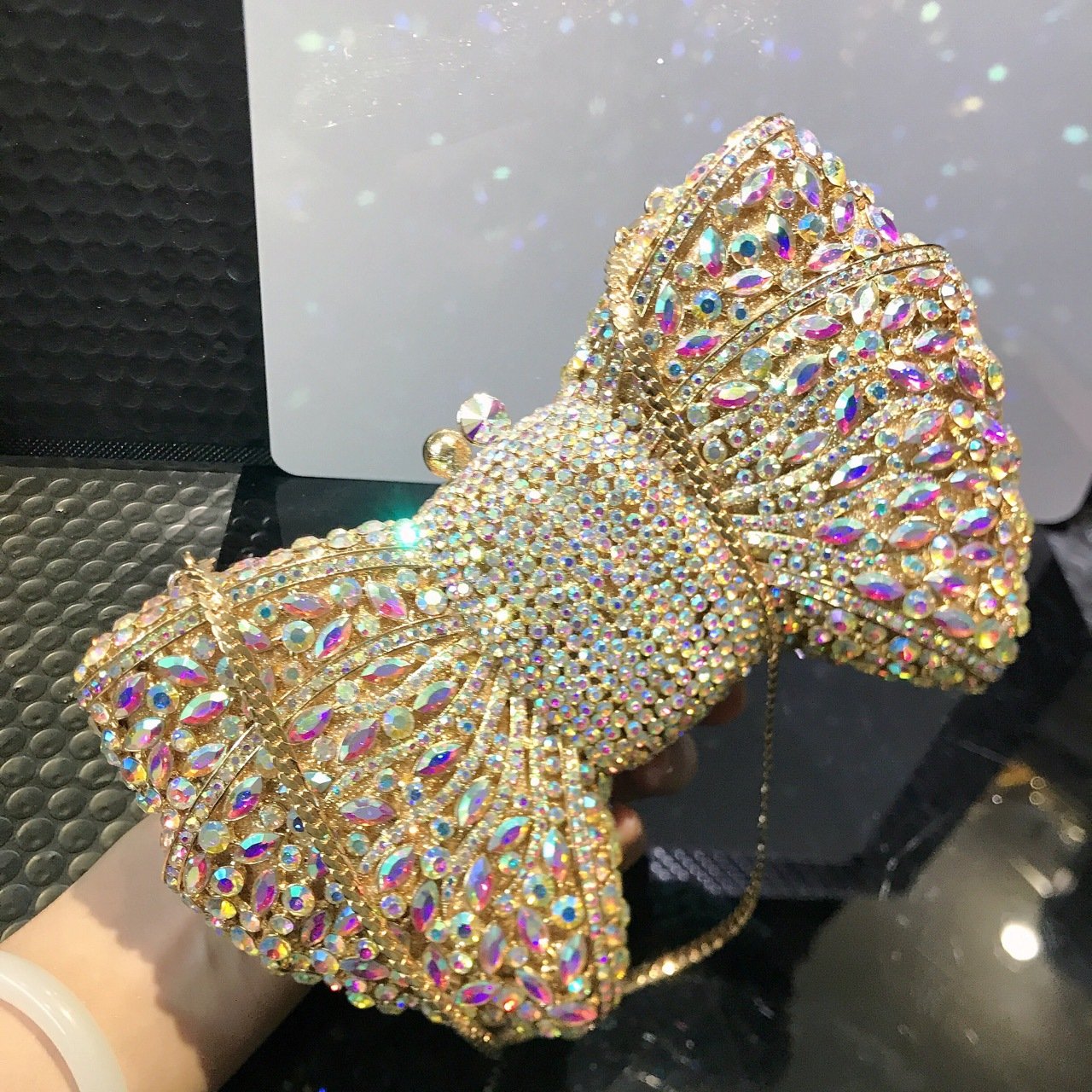 Amiqi MRY11 Ladies Party Handbag Latest Design Customizable High Quality Bow Party Clutch Bag