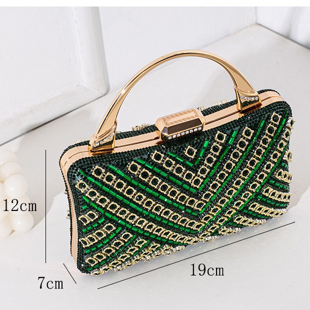 Women Vintage Rhinestone Banquet Chain Bag Diamonds Ladies Evening Clutch Purses Handbag