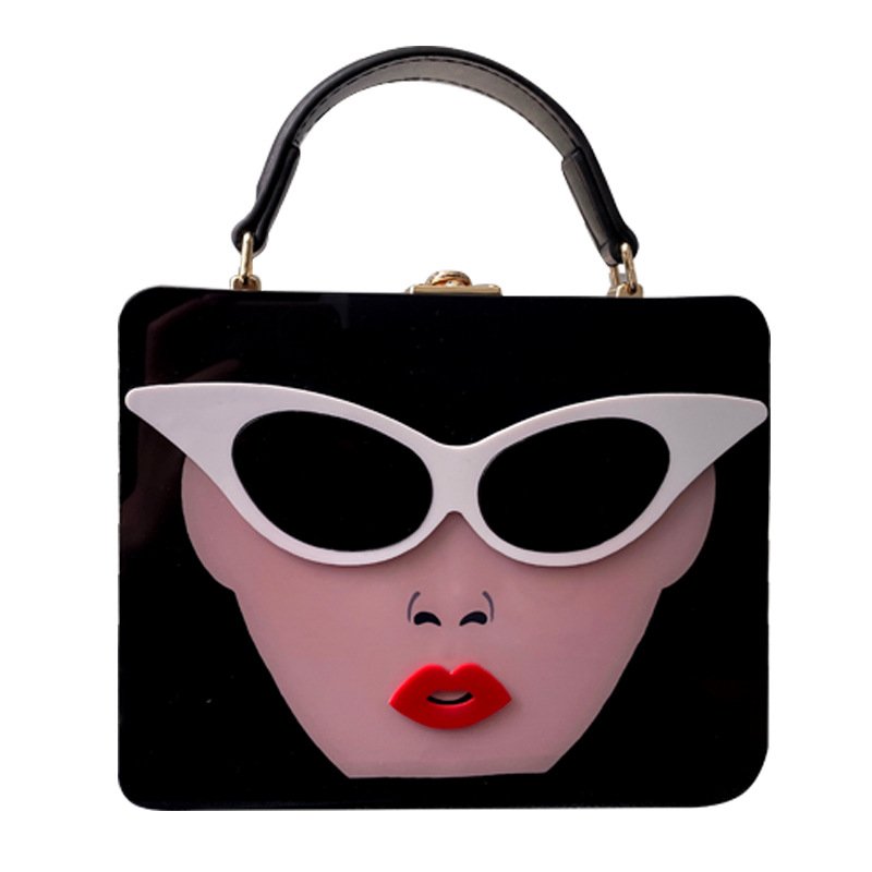 2023 Fashion acrylic high quality hand tote bag shoulder purse and handbags printing evening bags for women