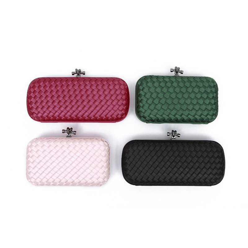 Unique Silk hand-woven ladies clutch purse simple shoulder evening bag small handbag