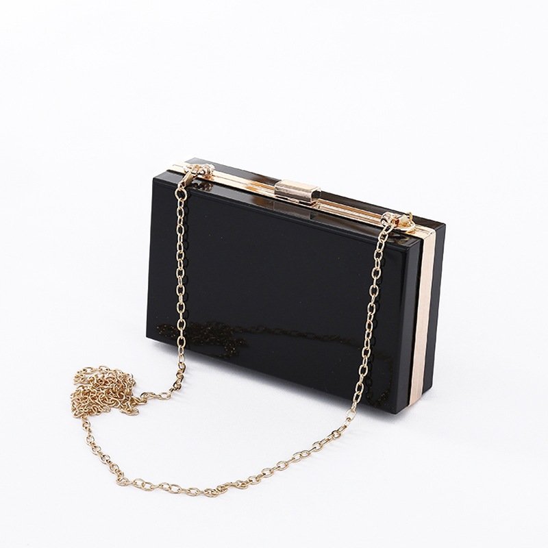 Fashion 2022 New Arrivals Acrylic Clutch Women Acrylic Crystal Wedding Party Evening Bag With Chain Clear Acrylic Purse