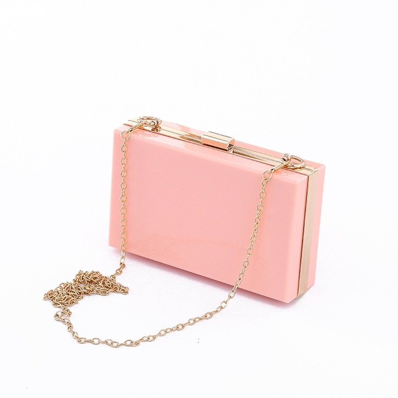 Fashion 2022 New Arrivals Acrylic Clutch Women Acrylic Crystal Wedding Party Evening Bag With Chain Clear Acrylic Purse