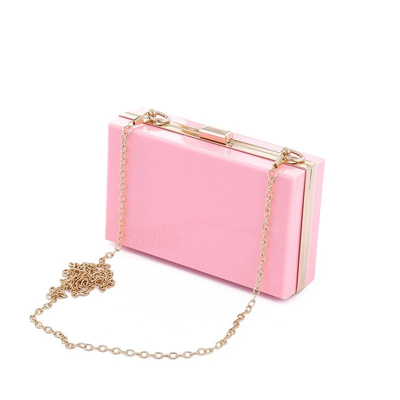 Fashion 2022 New Arrivals Acrylic Clutch Women Acrylic Crystal Wedding Party Evening Bag With Chain Clear Acrylic Purse