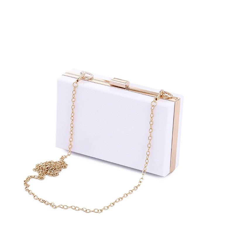 Fashion 2022 New Arrivals Acrylic Clutch Women Acrylic Crystal Wedding Party Evening Bag With Chain Clear Acrylic Purse