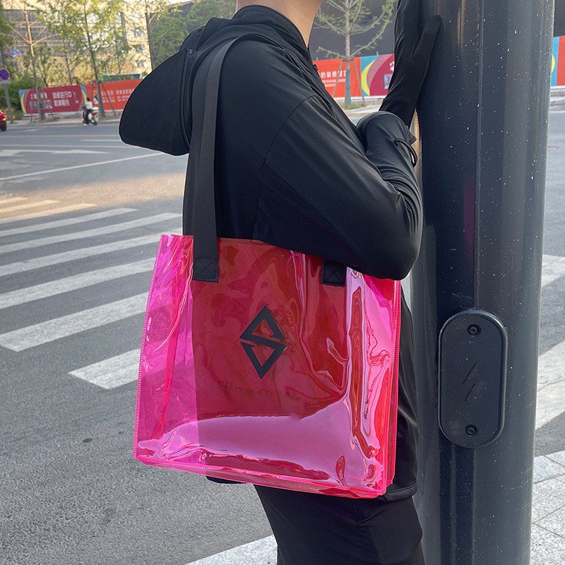 Custom Design Beach PVC Tote Bag With Logo Luxury Jelly Shopping Bag Handbags For Women