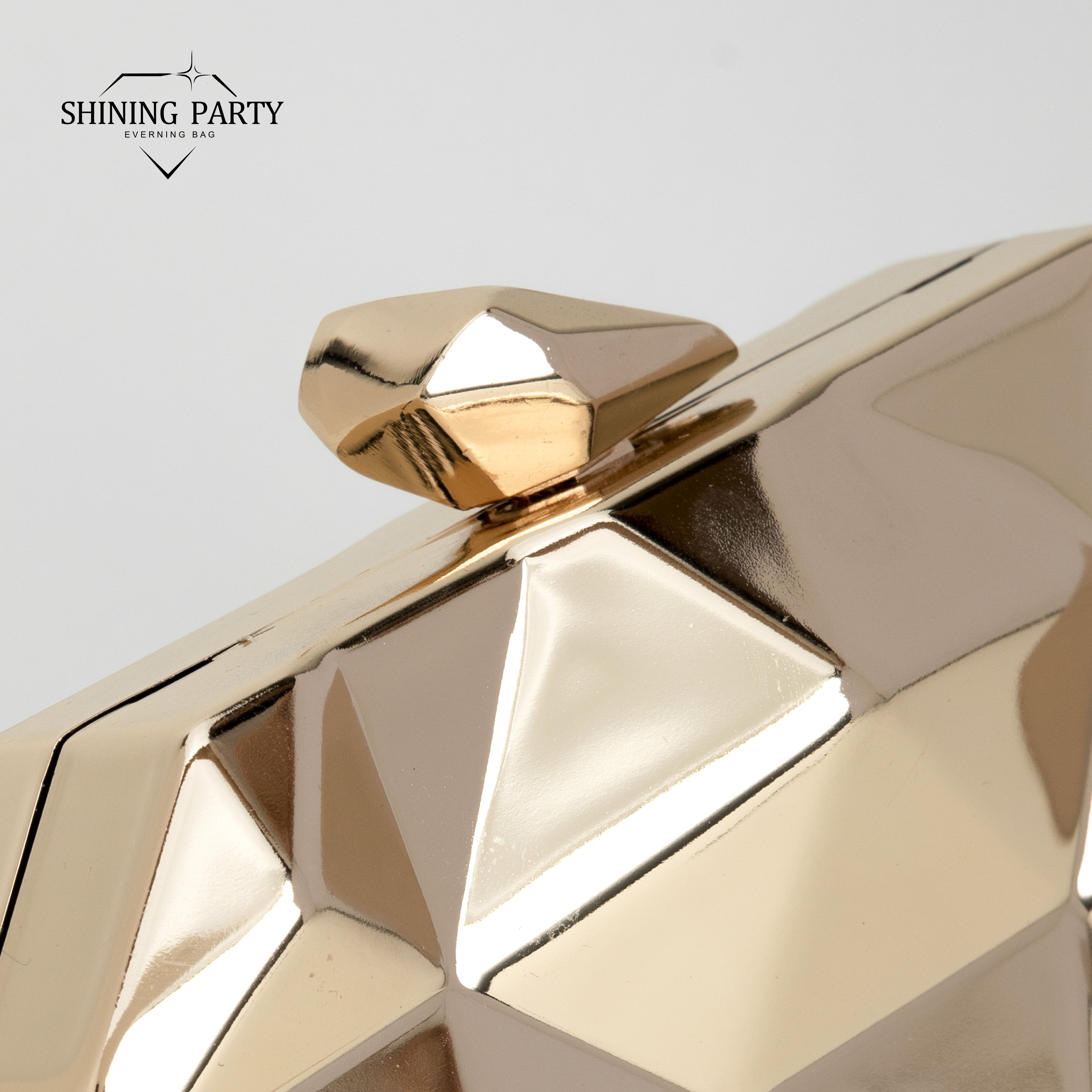 New Guangzhou Goods Odm Stylish Girls Bag Gold Clutch Purse Shine Luxury Brand Stylish Evening Bags Party Handbags South Africa