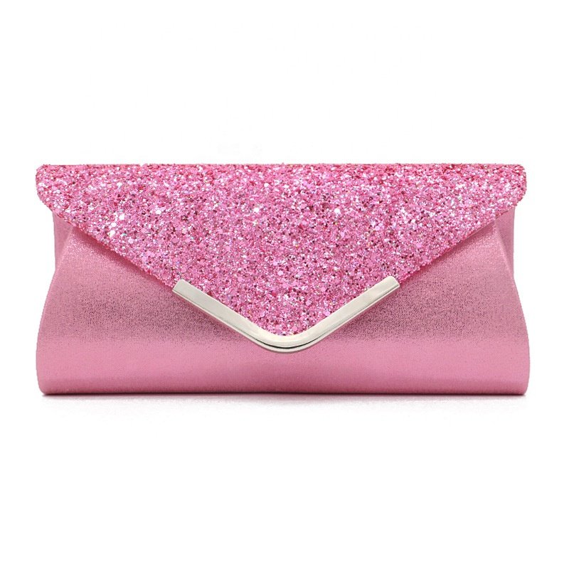 New Design PU Envelope Sequins Women Dinner Hand Bags Luxury Women Party Chain Evening Bags Clutch Bag