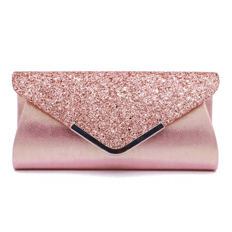 New Design PU Envelope Sequins Women Dinner Hand Bags Luxury Women Party Chain Evening Bags Clutch Bag