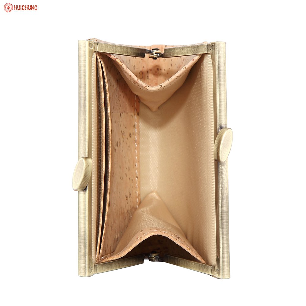 Ladies cross body bags evening clutch purse cork fabric clutch bag