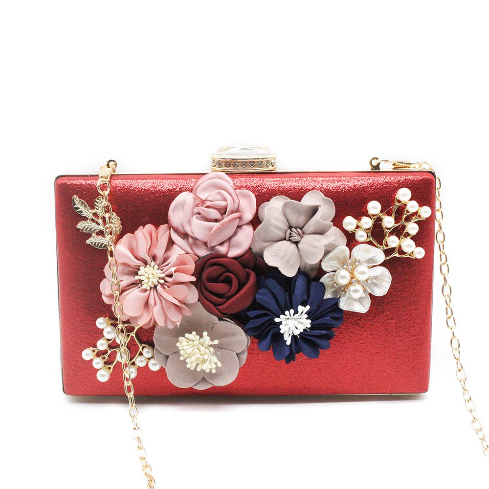 Hot sale Wholesale Custom China Makeup Cosmetic vintage clutch bag evening women flower clutch bag