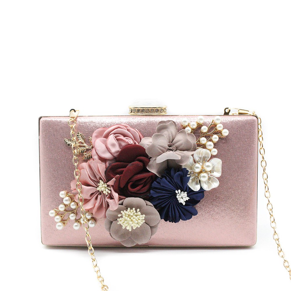 Hot sale Wholesale Custom China Makeup Cosmetic vintage clutch bag evening women flower clutch bag