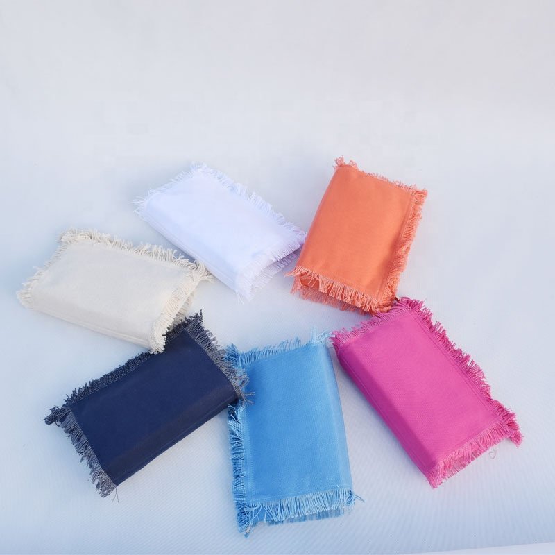 2024 Trendy Women Girls Makeup Bag Canvas Tassel Fringe Clutch Bag