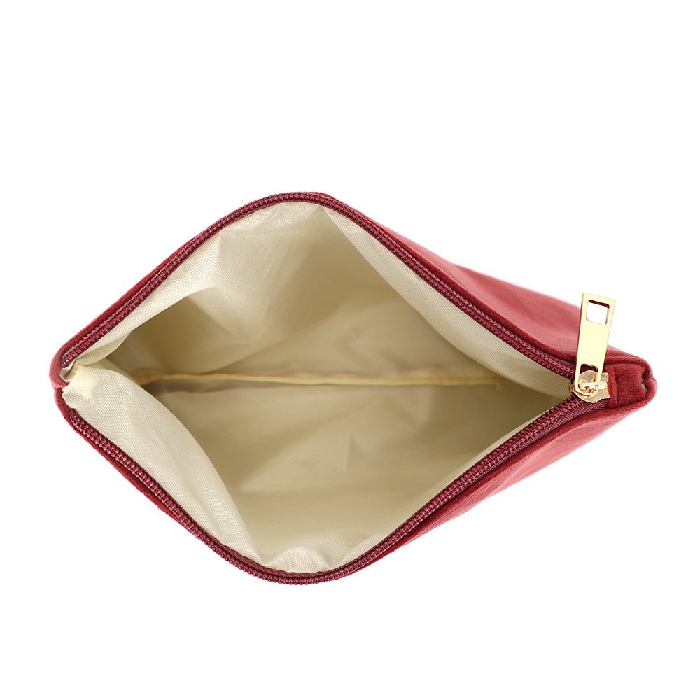 Factory Hot Sale Velvet Dress Makeup Bag with Logo Custom Velvet Zipper Gift Pouch Cosmetic Beauty Organizer Bag for Promotion