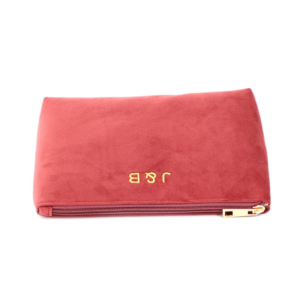 Factory Hot Sale Velvet Dress Makeup Bag with Logo Custom Velvet Zipper Gift Pouch Cosmetic Beauty Organizer Bag for Promotion