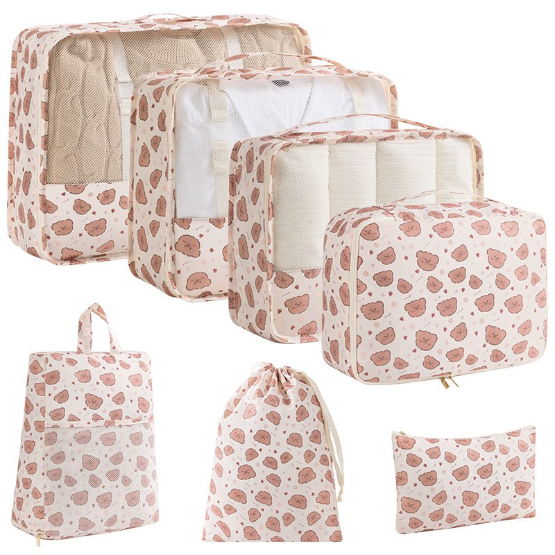 Colorful Printing Flower Travel Storage Bag Suitcase Underwear Bag Female Portable Maternity Bag