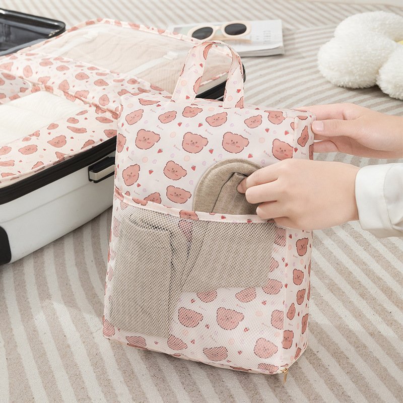 Colorful Printing Flower Travel Storage Bag Suitcase Underwear Bag Female Portable Maternity Bag