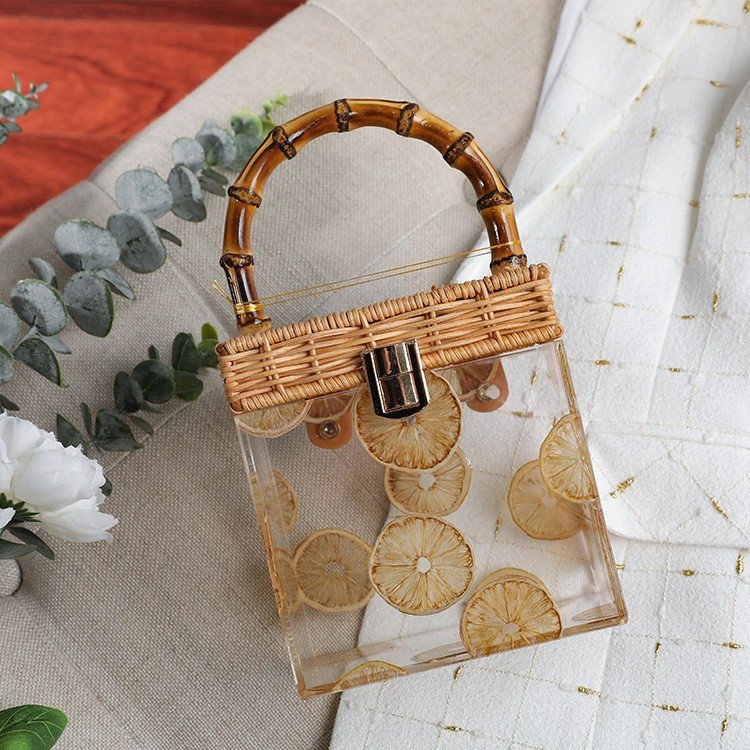 2022 Luxury Women Wedding Hand Bag Bridal Handbag Transparent Clutch Party Acrylic Evening Bags Clear Purse