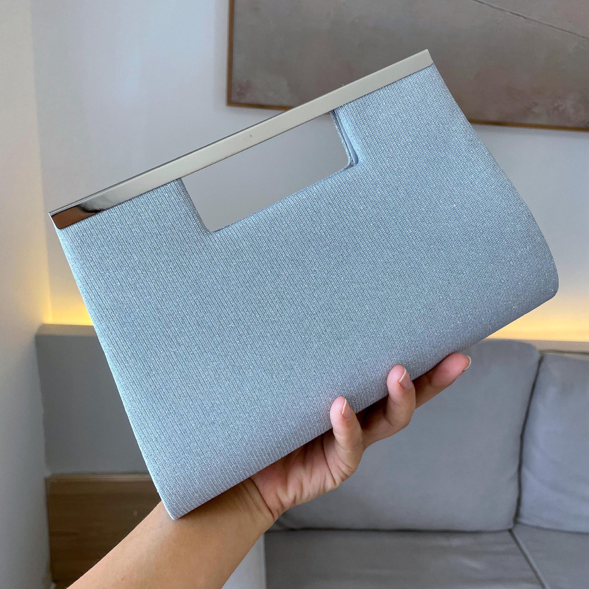 Shiny Square Clutch Evening Bag 2022 New Women Banquet Celebrity Cheongsam Dress Bag sac tendance 2024