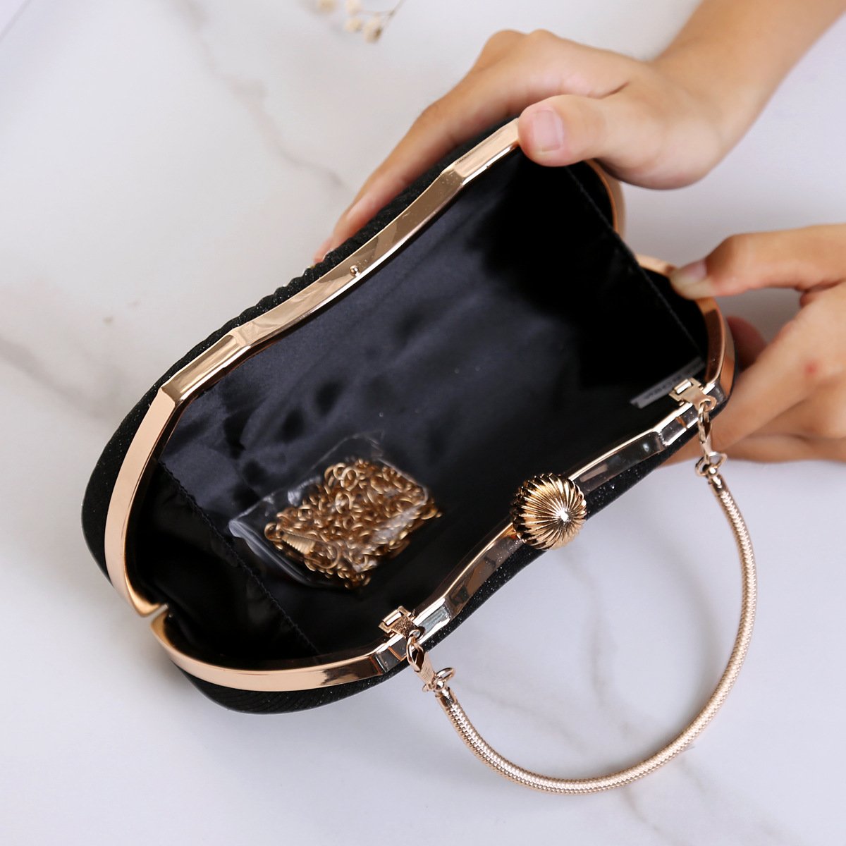 2024 Fashion Lady Style Shining Glitter Party Bag Luxury Clutch Evening Bags