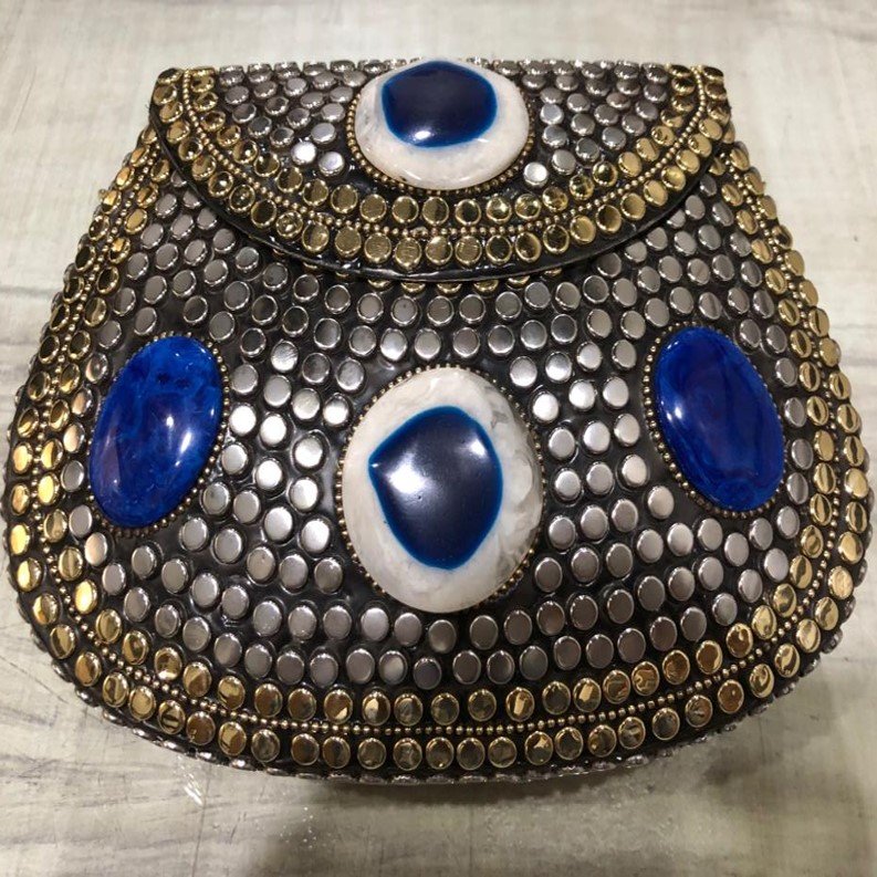 Mosaic ladies clutch Metal mosaic bag for women evening bags with high quality stylish and good looking