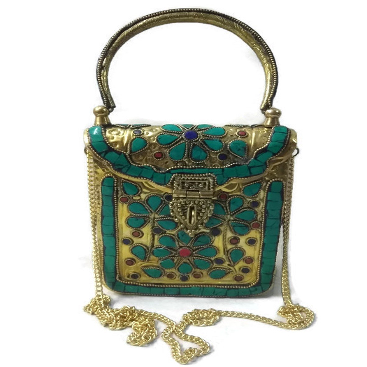 Mosaic ladies clutch Metal mosaic bag for women evening bags with high quality stylish and good looking