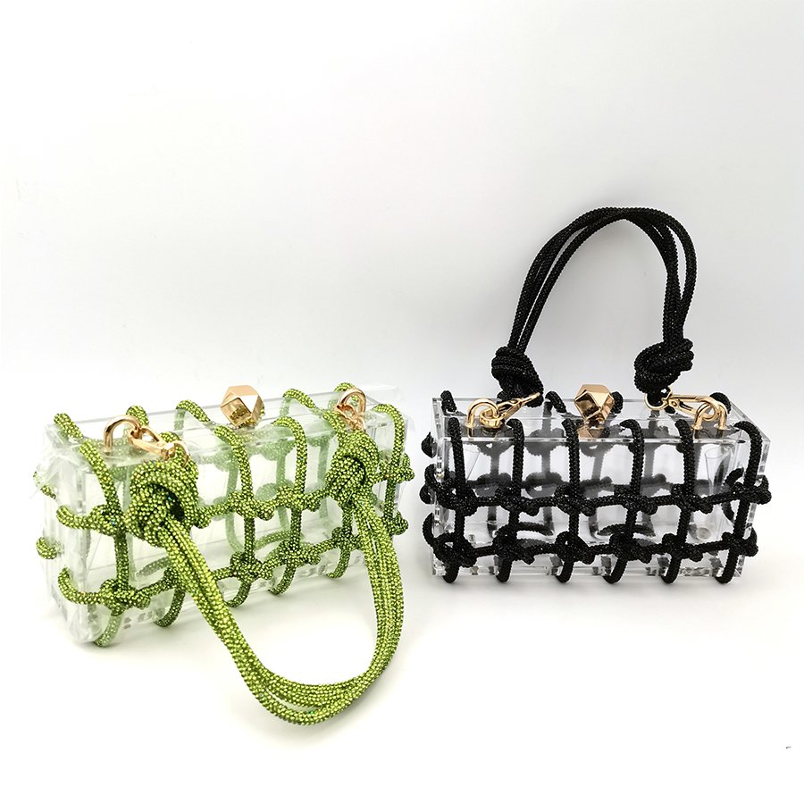 Ready designer clear purse & bags wedding women crystal evening party bag bling rhinestone evening clutch bag purse women 3103