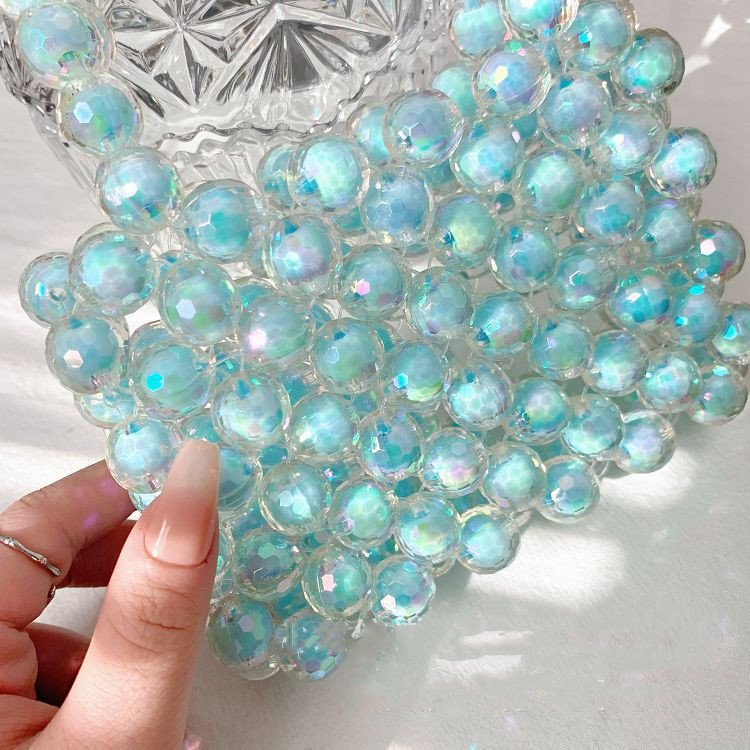 Hand made woven beads small hand bags ladies elegant evening bags women luxury handbags
